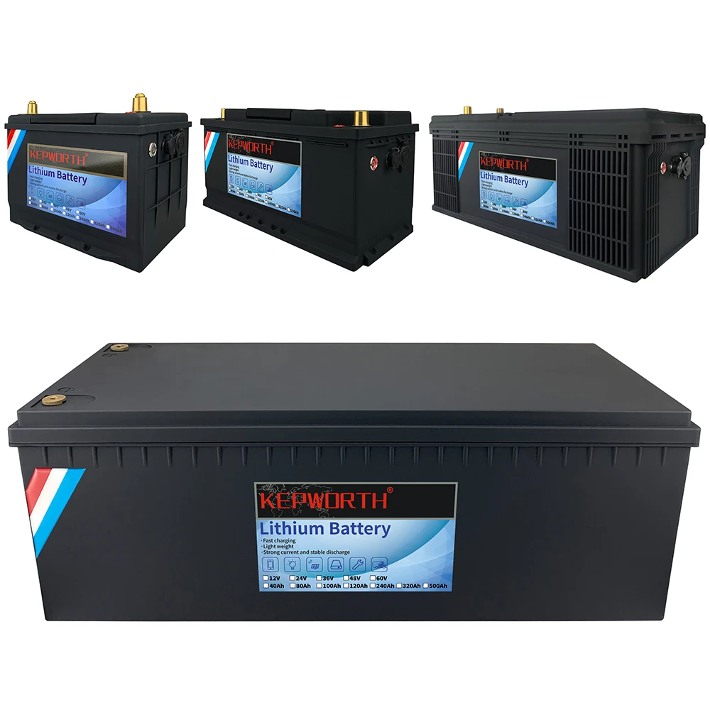 Batería de litio LiFePO4 de 12 V 200 Ah, más de 4000 ciclos profundos, BMS  de 100 A integrado, soporte en serie/paralelo, perfecta para reemplazar la
