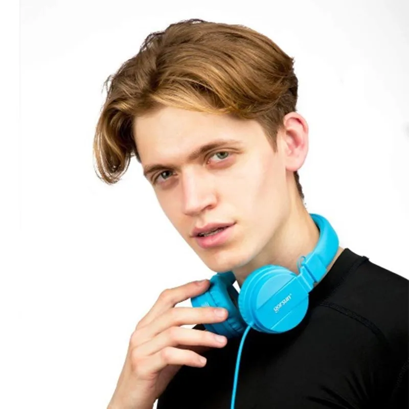 Kids Headset Lightweight Stereo Foldable Wired Headphone for Children Gifts Adjustable Headband Headsets for Phones Tablet Music