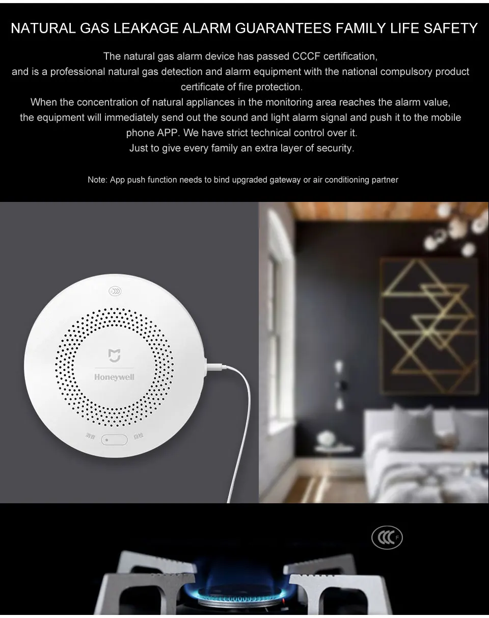 Detector de Gás Alarme de Gás Segurança para mi Original Mijia Honeywell Natural Sistema Aqara Zigbee Ch4 Monitor Casa 3 ch4 monitor sistema segurança para mi casa