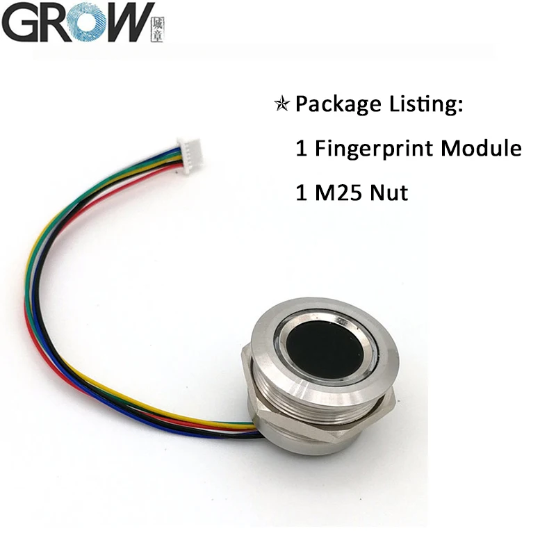 GROW R503 nowy okrągły dwukolorowy pierścień wskaźnik LED sterowanie DC3.3V MX1.0-6pin pojemnościowy moduł linii papilarnych skaner czujnika 6 GROW R503 nowy okrągły dwukolorowy pierścień wskaźnik LED sterowanie DC3.3V MX1.0-6pin pojemnościowy moduł linii papilarnych skaner czujnika 6