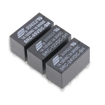 

50PCS/lot Signal relay SRC-05VDC-SH SRC-12VDC-SH SRC-24VDC-SH 1A 8PIN