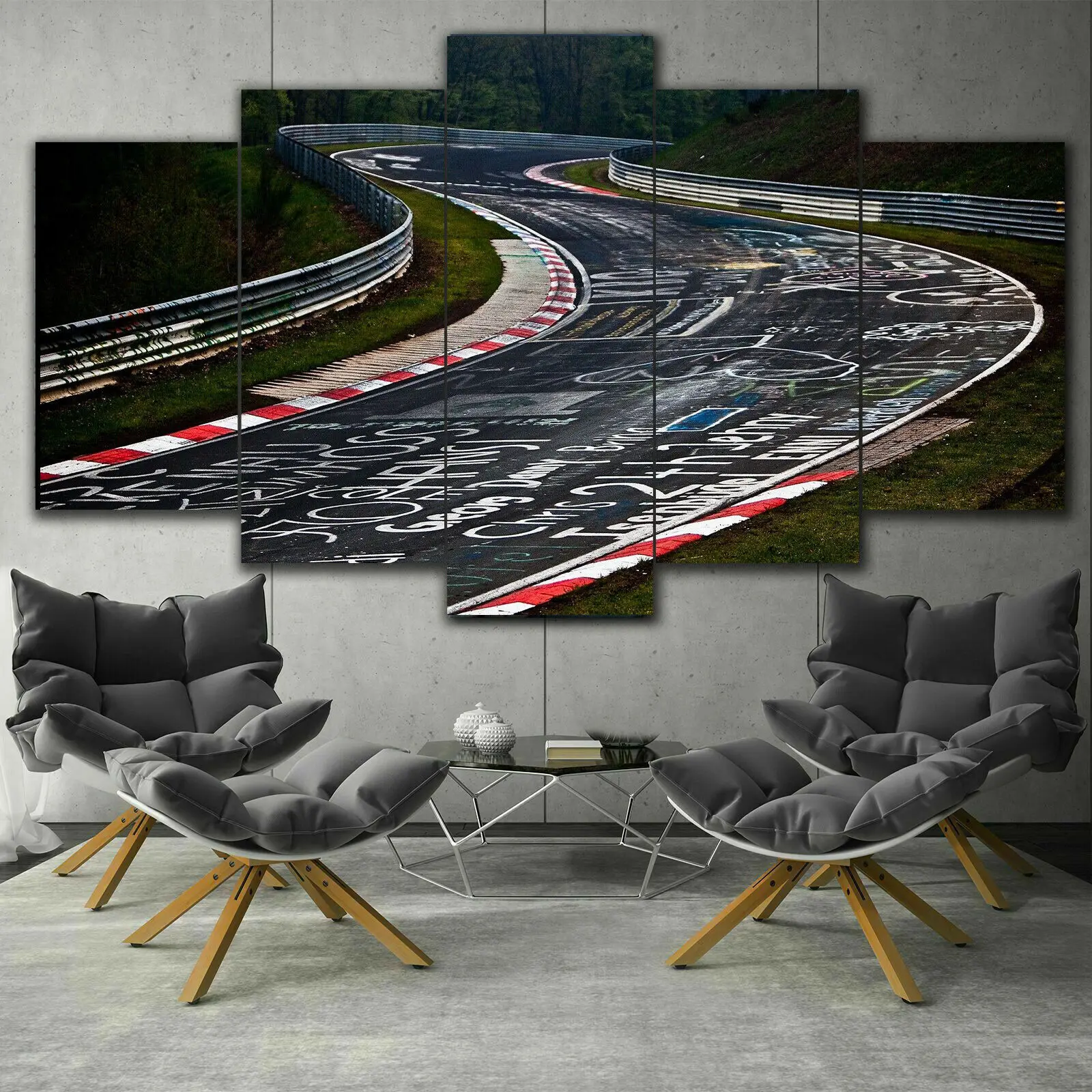 Geen Ingelijst Canvas 5Pcs Nurburgring Circuit Track Auto Wall Art Posters  Prints Foto 'S Schilderijen Home Decor Decoraties - AliExpress, image size:1600x1600
