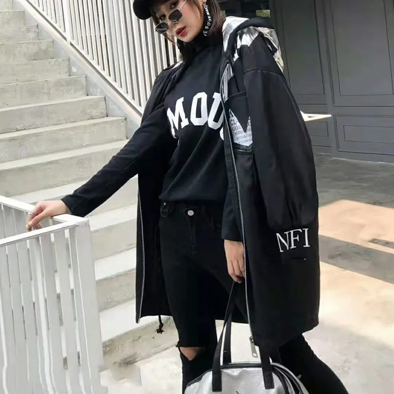 Max LuLu модная Роскошная Корейская зимняя женская готическая одежда женские тренчи с капюшоном и принтом винтажные длинные ветровки