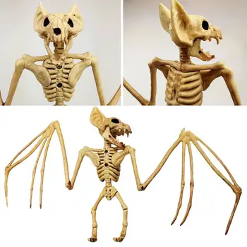 

Simulation Bat Skeleton Halloween Tricky Decoration Props Scary Halloween Haunted Party House Decoration A2D6