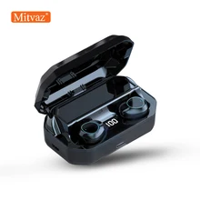 Mitvaz G03 6000MAh светодиодный дисплей IPX7 водонепроницаемые TWS беспроводные наушники Bluetooth наушники 8D стерео гарнитура