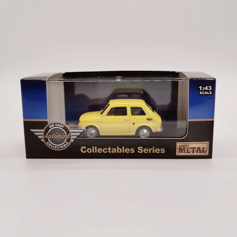 Большая скидка высокое качество коллекция Fiat 126 режим, 1:43 сплав fiat автомобиль, оригинальная упаковка модель подарок, лучшие продажи оптом - Цвет: Цвет: желтый