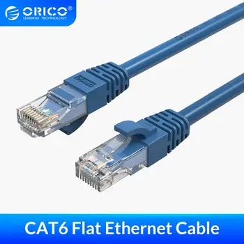 

ORICO CAT6 Flat Ethernet Cable Network Cable Cat 6 Lan Cable 1m 3m 5m 10m For PS2 PC Computer Router Cable Ethernet White/Blue