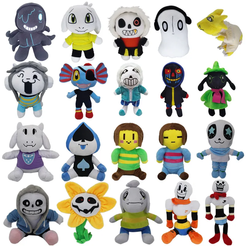 Undertale-Muñeca de peluche para niños, Toriel, Papyrus, Undyne, Frisk, Chara, Asriel, Lancer, muñeco de zombi, juguete de peluche suave, regalos de cumpleaños