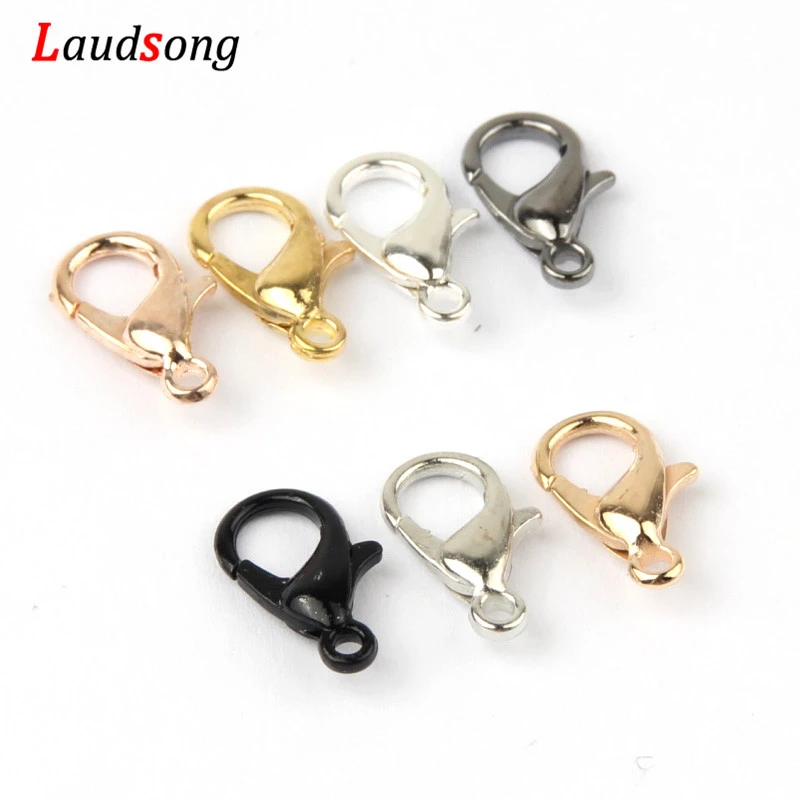 50Pcs Alloy Lobster Clasp Hooks for DIY Necklace Bracelet Chain Jewelry Making# 
