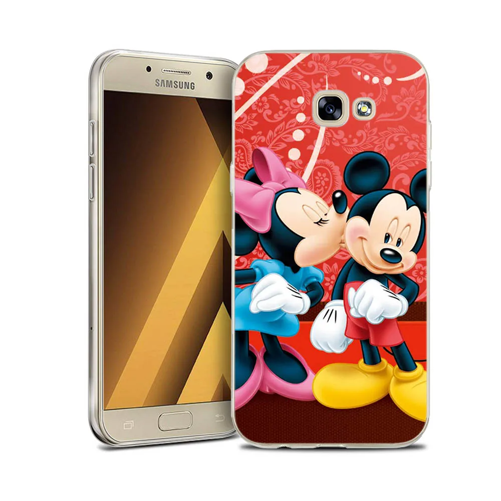 С Микки Маусом Минни-Маус симпатичный чехол для телефона для samsung Galaxy A750 A3 A5 A7 A520 A6 A8 плюс A7 A9 чехол Etui
