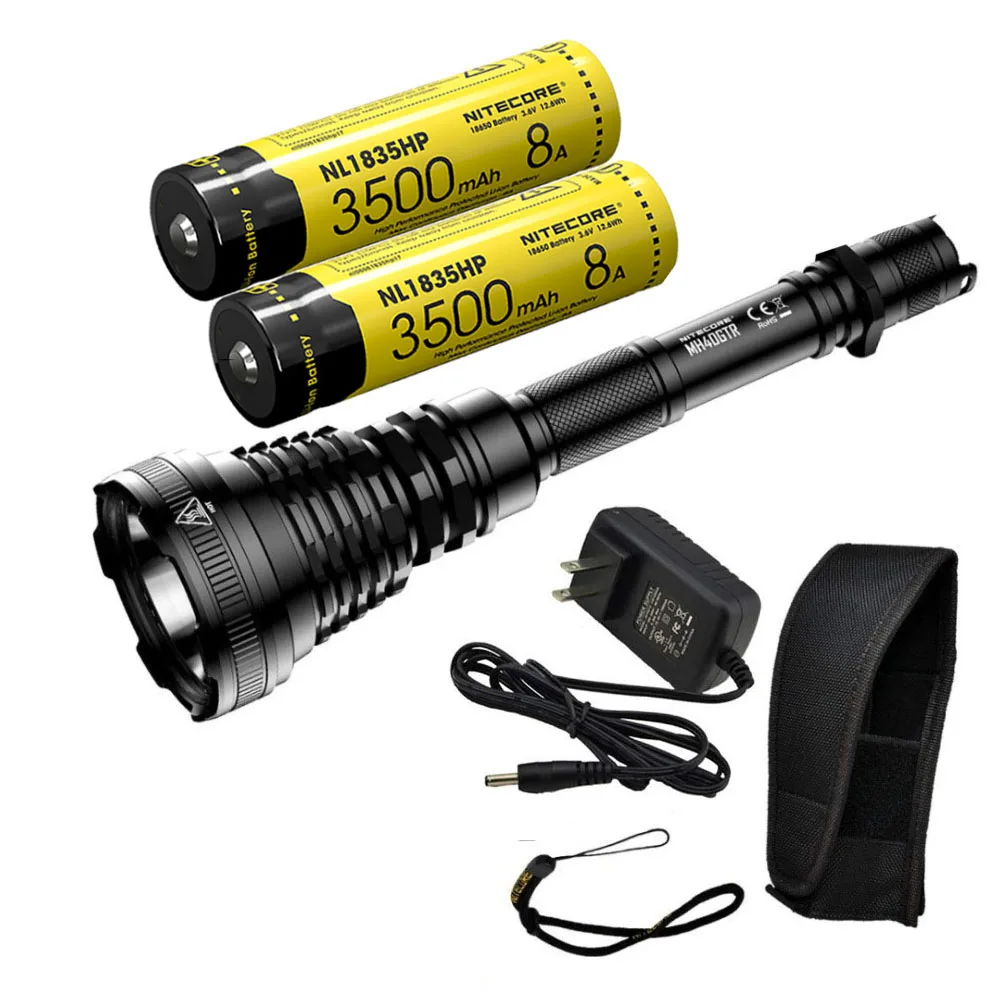 NITECORE MH40GTR охотничий фонарь CREE XP-L HI V3, светодиодный, макс. 1200 люмен, длинный фонарь, 1004 м, зарядка постоянного тока, тактический перезаряжаемый фонарь