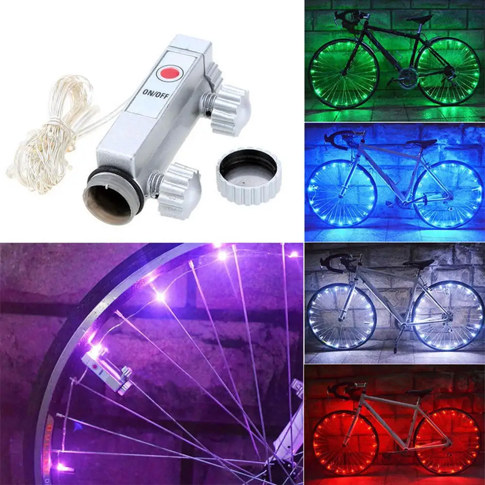 20 LED Bicycle Bike Cycling Rim Lights LED Wheel Spoke Light String Strip Lamp