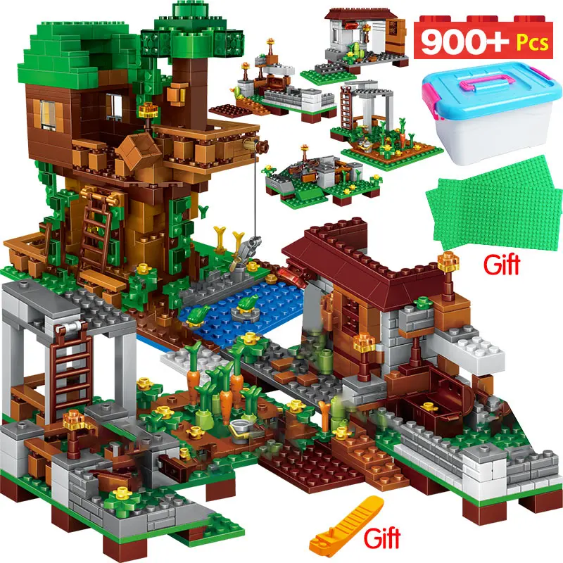 

2019 NEW Building Blocks My World Compatible Legoingly World Sets Village The Tree House Bricks Toys For Kids Boys