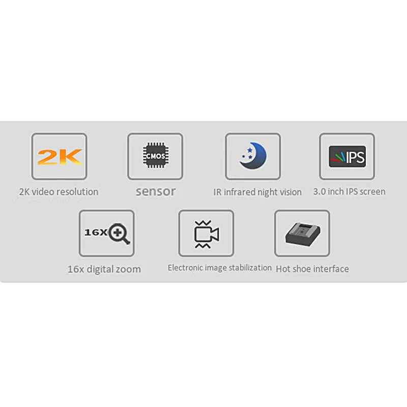 ORDRO Z63 2K Ultra HD Digital Camera WIFI Camera Anti-Shake IR Infrared Night Vision 8 Million Pixel HD Press Sn