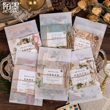 

Mo.card history of Art diary paper sticker memo Envelope Scrapbooking bag Decoration DIY Craft 1 lot = 12 packs Wholesale