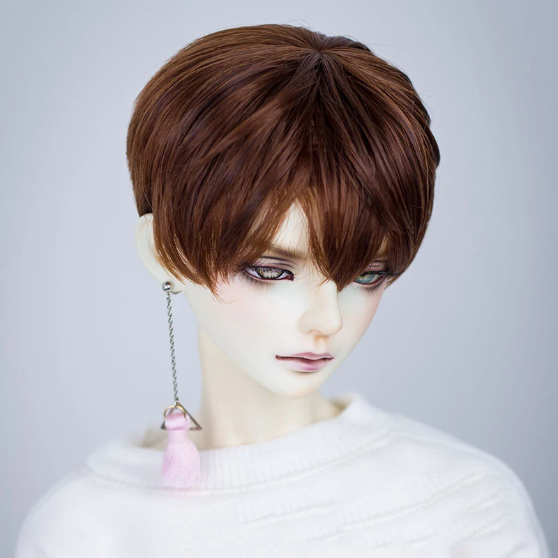 Allaosify 15 Clolors Short Straight Hair 1/3 1/4 1/6 Bjd Doll Wig 10