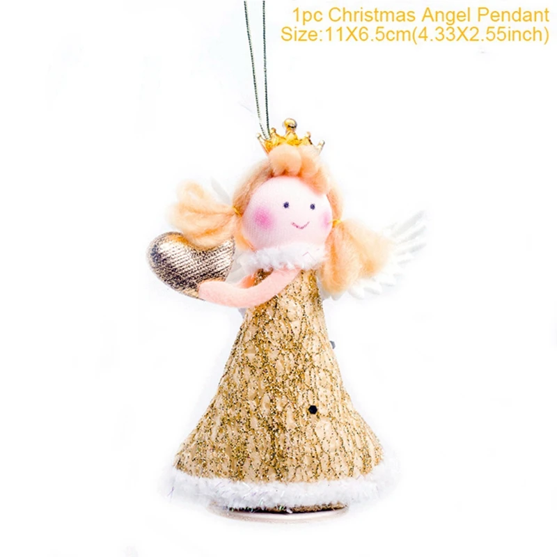 Деревянные украшения для кукол в виде ангела, рождественские поделки, Рождественский Декор для дома, подвеска в виде лося, рождественская елка, Deco Noel Navidad - Цвет: 608