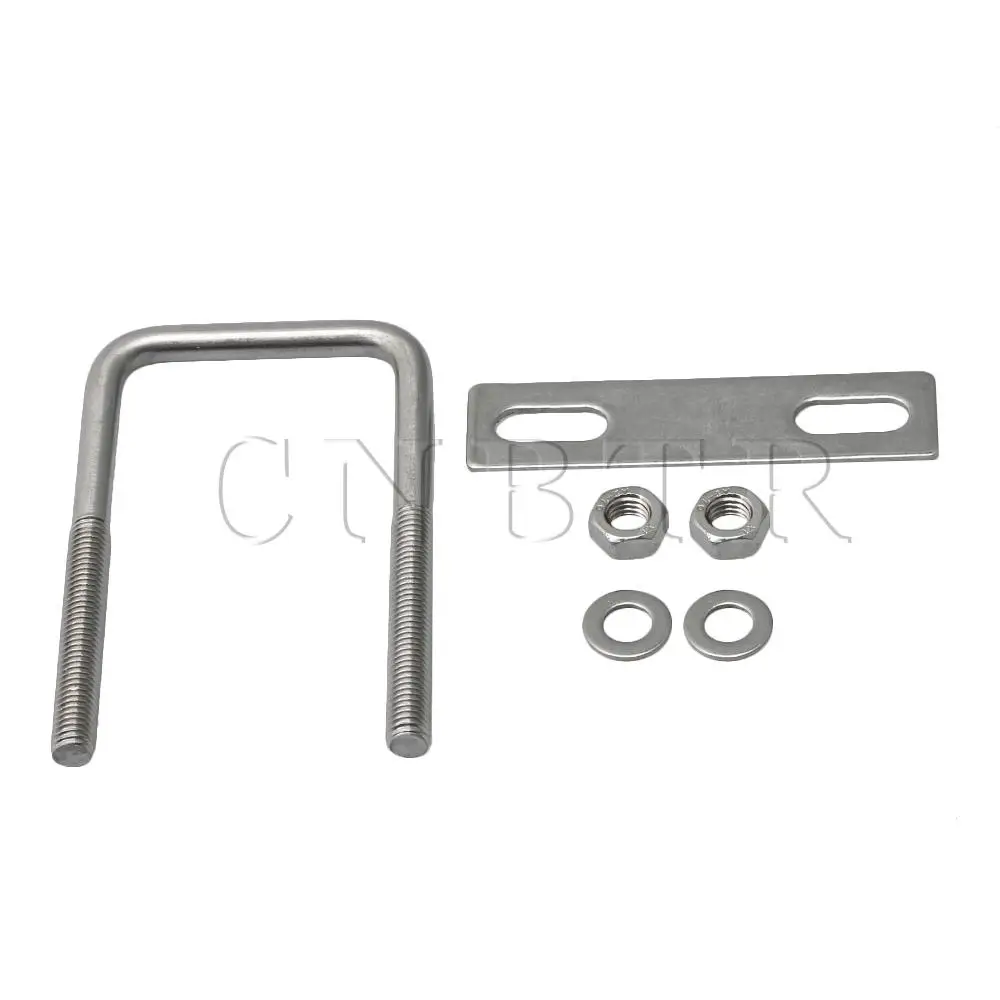 

CNBTR Silver Stainless Steel U Shaped Bolt M8 Thread with Nut for Pipe Fixing