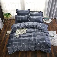 Conjunto de cama luxo super rei capa edredão conjuntos 4 pçs mármore única andorinha rainha tamanho preto consolador roupa algodão todo o tamanho(China)