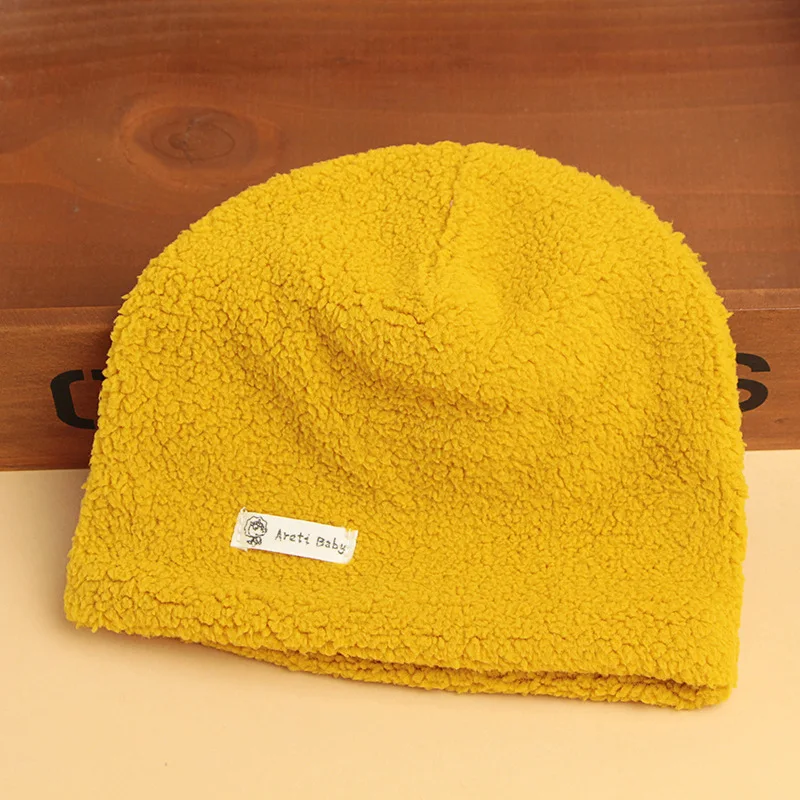 Mustard Hat Зимняя детская шапка для мальчиков и девочек, чепчик для новорожденного младенца Baby muts Кепки детская Шапки детская шапочка шапка для новорожденных; хлопковая шапка для детей - Цвет: Mustard Hat