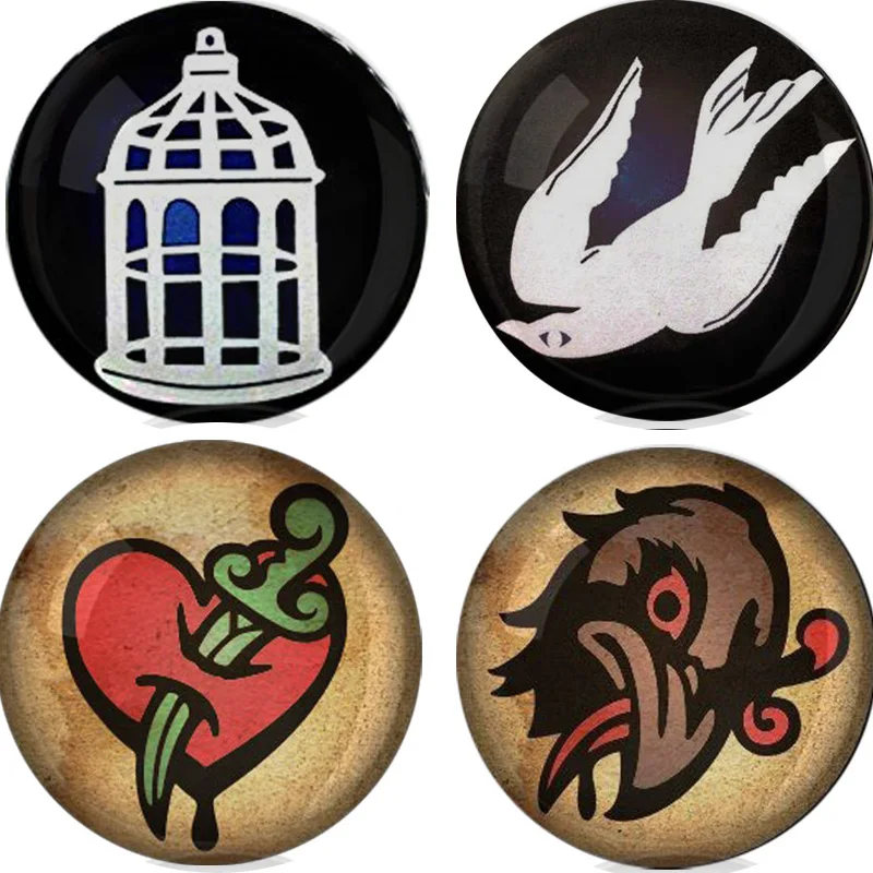 

LERNEJO Games LOGO Bioshock Infinite Brooches Badge Birdcage Vigors Plasmid Bird Cage Symbol For Elizabeth Cosplay DIY Costume