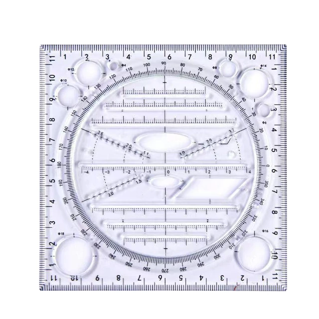 Multifunctional Geometric Ruler Drawing Ruler Mathematics Drawing