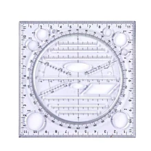 Règle de dessin multifonction rotative, règle de dessin géométrique, papeterie d'apprentissage