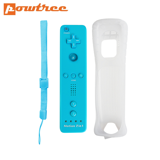 Nintendo Wii Joystick 2 in 1 Wireless Remote Gamepad Controller Set Optional Motion Plus with Nunchuck & Silicone Case