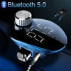 JINSERTA Handsfreee Car Bluetooth FM Transmitter Dual USB Charger Car Mp3 Player 3.5mm AUX Audio Output with TF U Disk ► Photo 1/6
