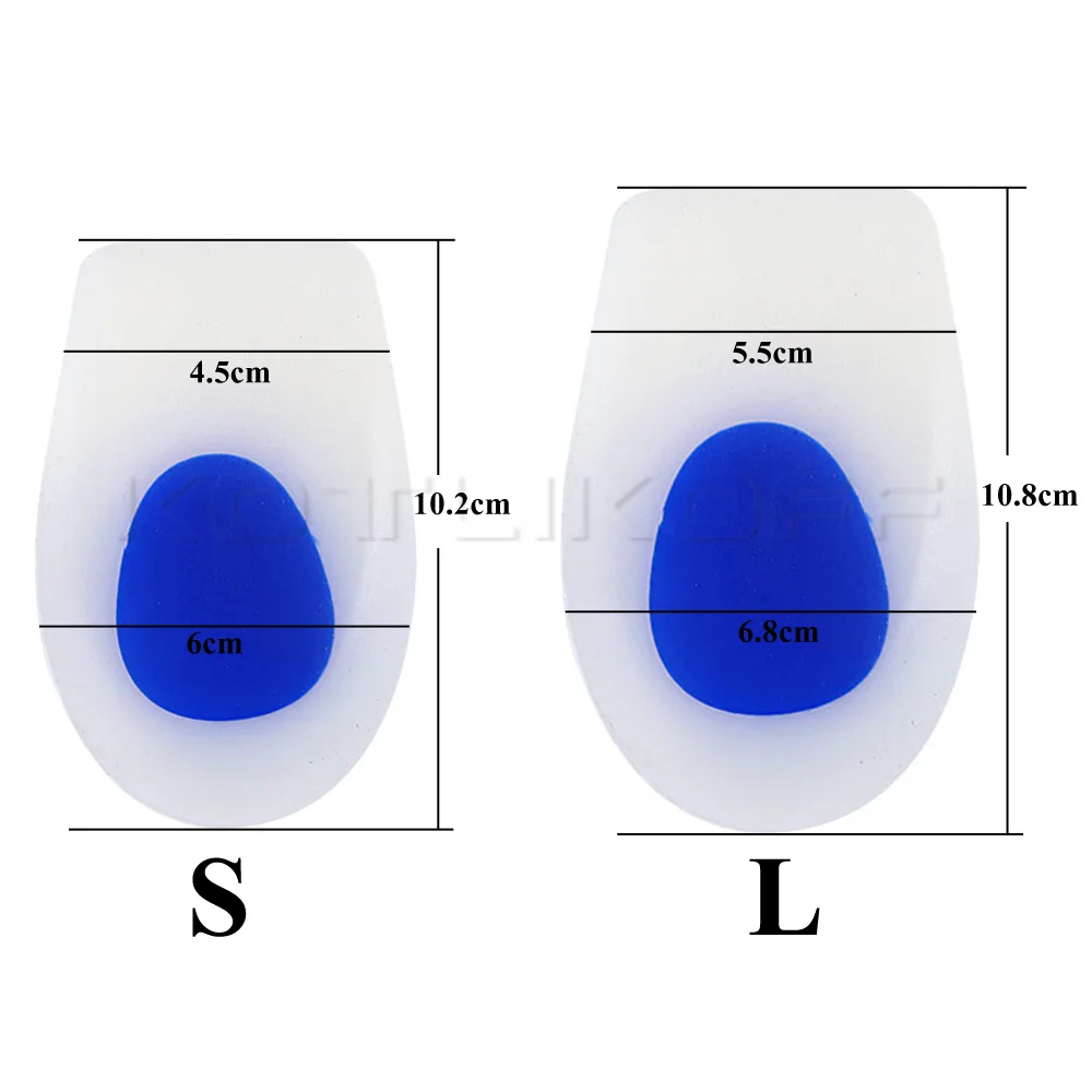 Super Soft Medical Silicone Gel Heel Pad Cushion Calcaneal Spur Heel Spur Shock Absorption Relief Foot Pain Cup Insert