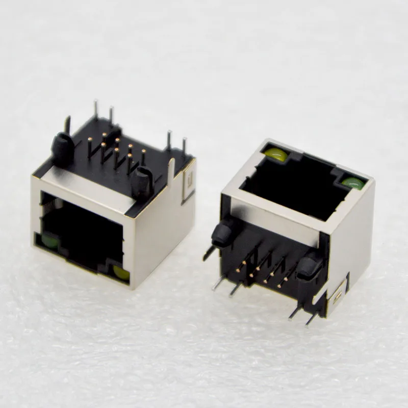 100 шт. сетевой разъем RJ45 56 8P8C со световым разъемом с экраном 8P8C разъем