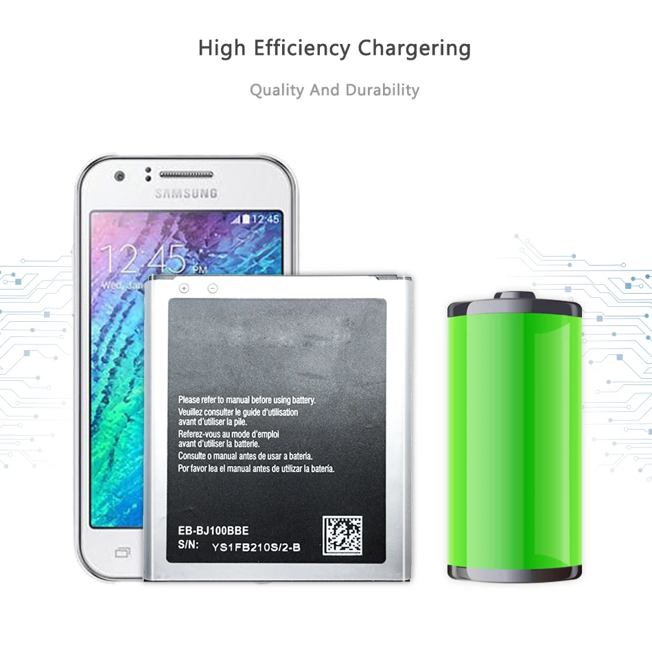 Сменный аккумулятор EB BJ100CBE BJ100BBE для samsung Galaxy J1 J100 J100F/D J100FN J100H J100M 1850 мАч + номер