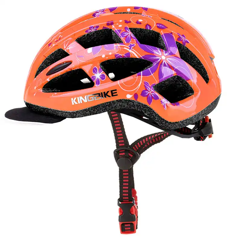 orange road bike helmet