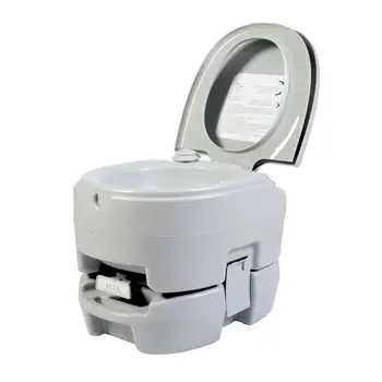 

Portable Toilet Compact Indoor Outdoor Commode Camping Potty Travel Chamber Pot with Built-In Pour Spout and Washing Sprayer