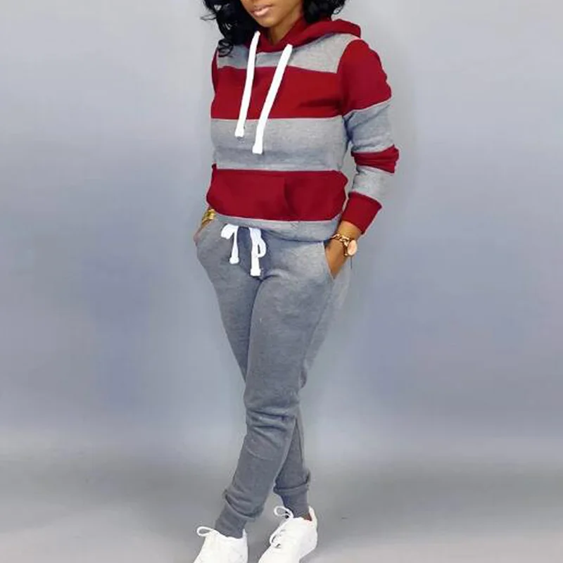 Женский спортивный костюм повседневный комплект из 2 предметов толстовка с