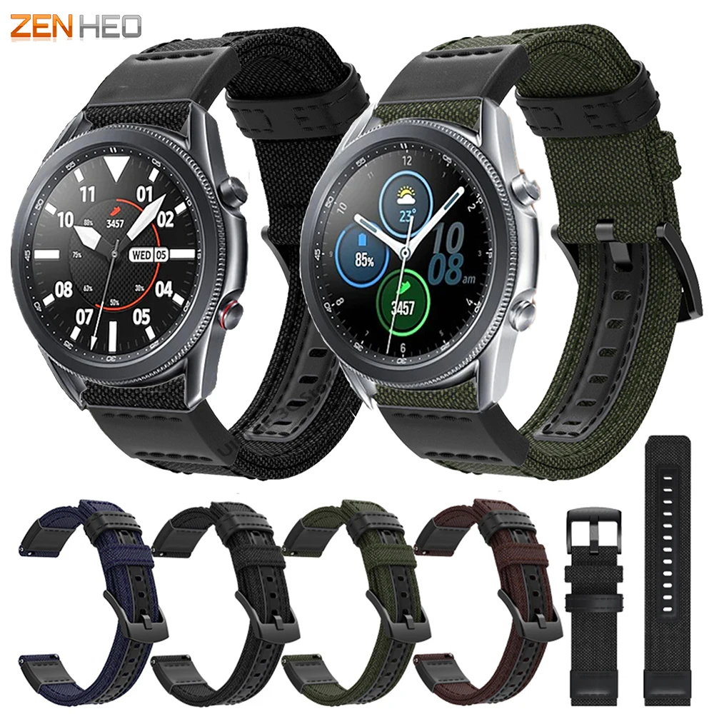 20 мм 22 нейлоновый ремешок для Samsung Galaxy Watch 3 41 45 сменный Active 2 | Электроника