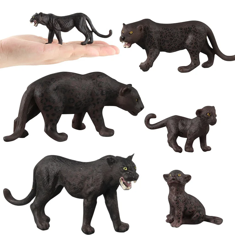 

Hot Sales Animal Model Toy Panther Model Toy Jungle Wild Animal Leopard Decoration