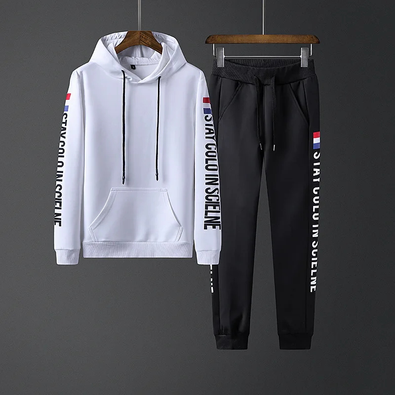

2018 New Style Hoodie Suit Men's Spring Hooded Casual Youth Sports Two-Piece Set Students Spring And Autumn Coat Fashion