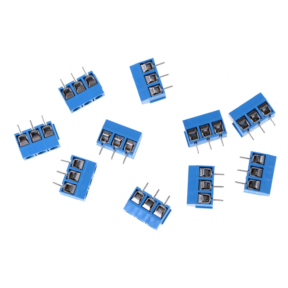 ZLinKJ 10 PCS/lot 5.0mm KF301-3P Pitch Straight Pin PCB 3 Screw Terminal Block Connector | Обустройство дома
