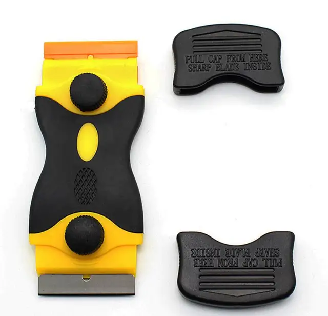 Car Window Glass Sticker Clean Razor Scraper Ceramic Razor Blade Tint Vinyl Wrap Glue Squeegee Remover Cleaner double knife C