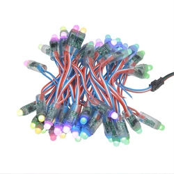 Lumière LED RGB adressable individuellement, Module numérique diffusé, polychrome, 12mm, dc 12v, WS2811, 50 pièces 