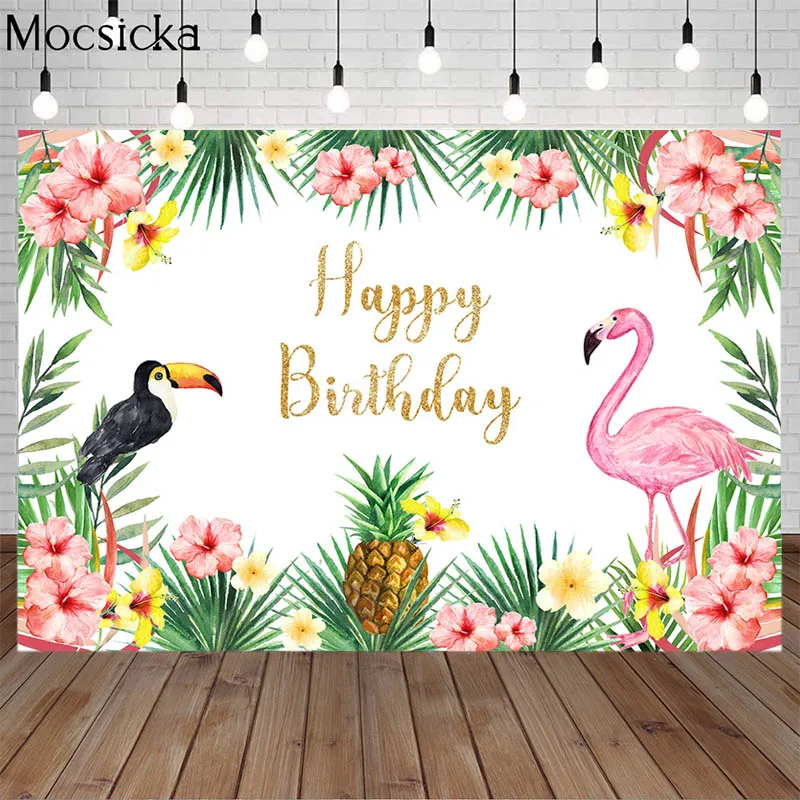 割 Mocsickaフラミンゴ誕生日背景パイナップルアロハパーティー夏休み背景写真スタジオそれではflamingle背景の小道具 Background 安い販促品 E Jp