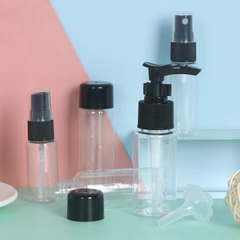 

7pc/Set Mini Travel Makeup Cosmetic Face Cream Pot Bottles Transparent Plastic Travel Accessories Empty Make Up Container Bottle