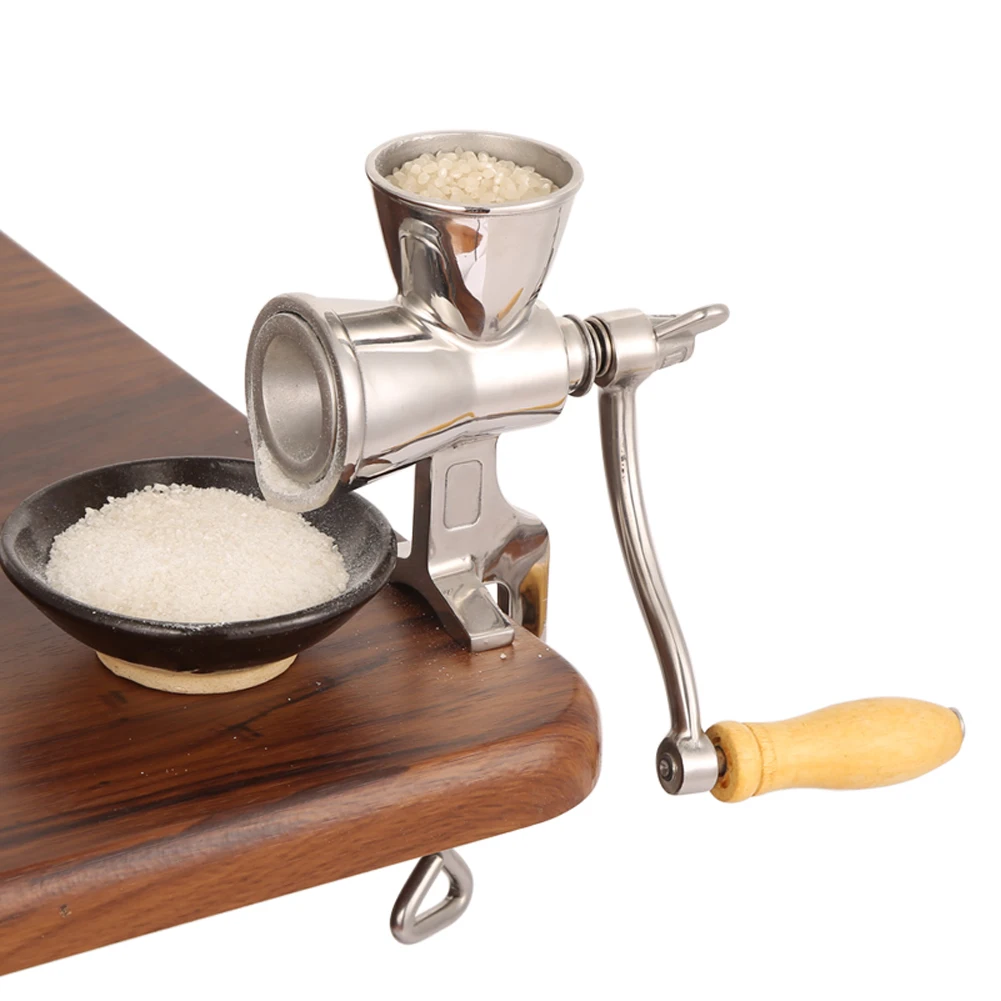 Mill Wheat Food Handheld Home Kitchen Grain Grinder Coffee Rotating Cereal Flour Stainless Steel Soybeans Herb Manual