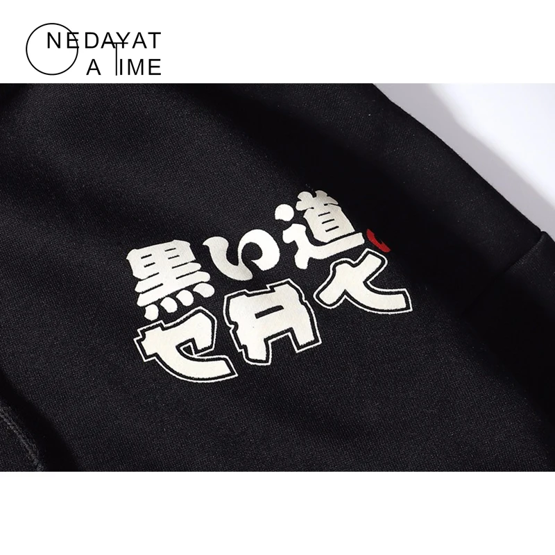 Японский тату Кот печати флисовые худи Толстовка для мужчин Harajuku уличная Толстовка пуловер Хлопок Зима-Осень Хип Хоп Толстовки