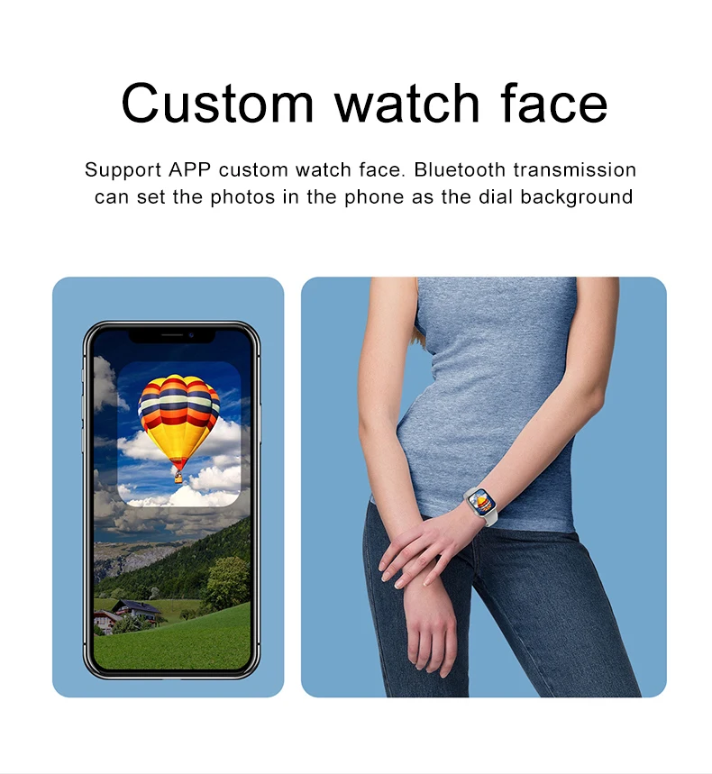 Original M36 Plus 1.8 inch Smart Watch 44MM Bluetooth Call Wireless Charging IP67 Waterproof Music Play Password Lock Smartwatch