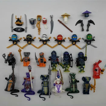 

1 sets Kendo New Lele Swordsman Ninjagoed Movie KAI Lloyd Sensei Wu Snake Bronk Zane NYA Blocks Accessories gift Kids Toys