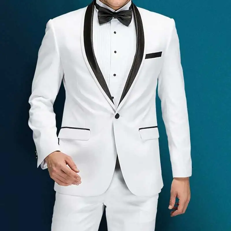 Shawl-Lapel-White-Groom-Tuxedos-Men-s-Classic-Suits-Wedding-Costume-Homme-Slim-Fit-Terno-Masculino