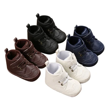 

Infant Boys Girls First Walkers High-Top Ankle Sneakers Sport Shoes Anti-Slip Soft Sole Newborn First Walkers Shoes