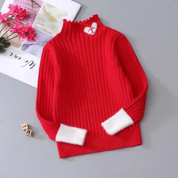 

Girls Sweater 2019 Winter Big Girls Sweater Fashion Knitted Girls Pullover Tops 2-13years RT638